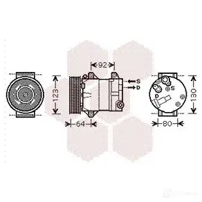 Компрессор кондиционера VAN WEZEL 4300k429 5OOTU W4 476289 5410909418632 изображение 0