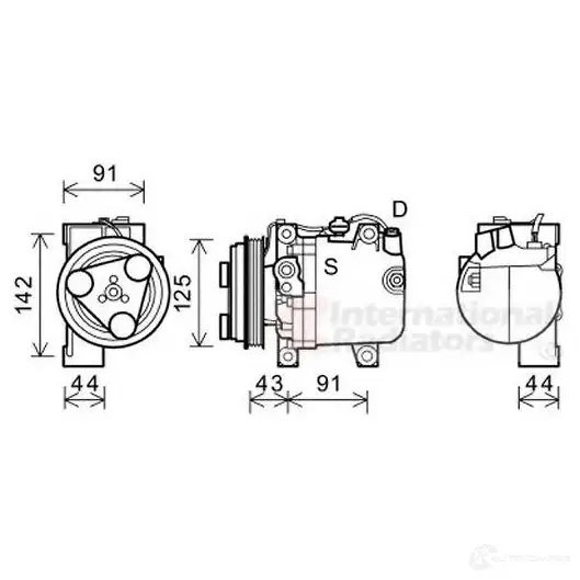 Компрессор кондиционера VAN WEZEL 478990 5100K088 CIP S4K 5410909501501 изображение 0