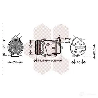 Компрессор кондиционера VAN WEZEL 6037K 389 AXBPJ 3700K389 472373 изображение 0