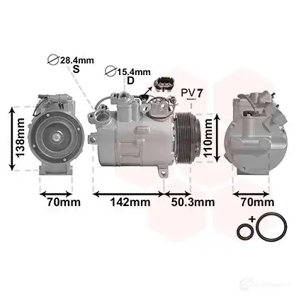 Компрессор кондиционера VAN WEZEL 0600K428 IQQZQ G 5410909498276 1208084931 изображение 0