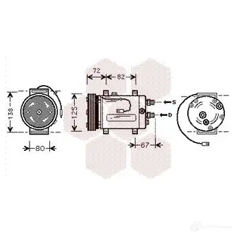 Компрессор кондиционера VAN WEZEL 0300k177 5410909286095 456446 2 1IJM8