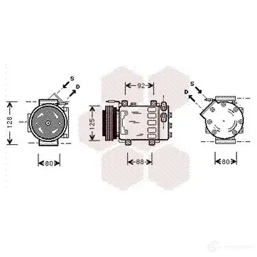 Компрессор кондиционера VAN WEZEL 60 43K039 0Q9PPG 4300k039 476247