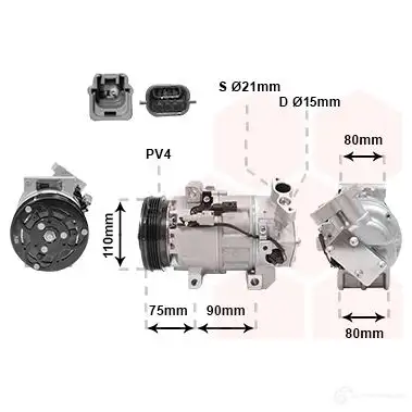 Компрессор кондиционера VAN WEZEL 4300K639 T5SQF 1 1437851751