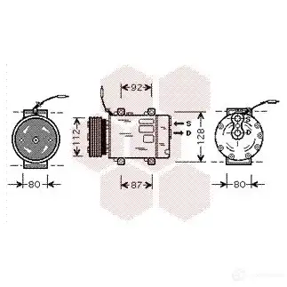 Компрессор кондиционера VAN WEZEL 476268 60 43K286 3UCMMP 4300K286