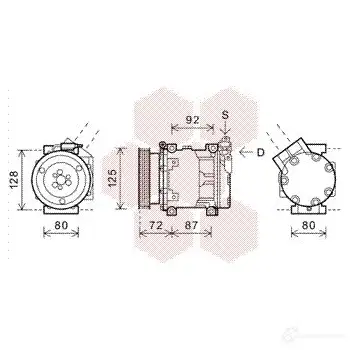 Компрессор кондиционера VAN WEZEL 3FEUN4Q 4300k479 476297 6 043K479