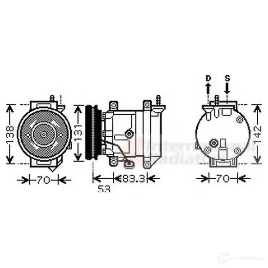 Компрессор кондиционера VAN WEZEL 8100k080 6081K0 80 8C6XAZ 1423217691