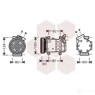Компрессор кондиционера VAN WEZEL 476255 6043K0 80 4300K080 IGWP3KX