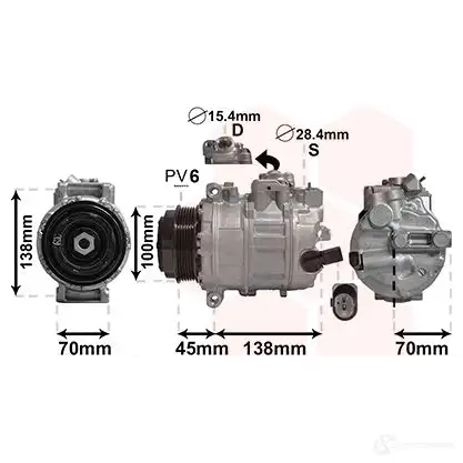 Компрессор кондиционера VAN WEZEL ZOP 9K 5800K384 5410909650803 1208196733