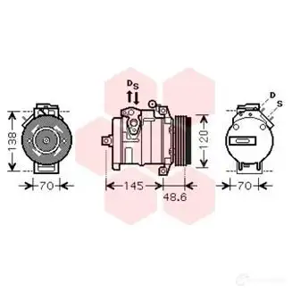 Компрессор кондиционера VAN WEZEL 6006K 345 0600K345 VNNVMJ 458192