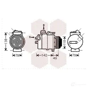 Компрессор кондиционера VAN WEZEL 0600K389 458200 60 06K389 V93N9AU