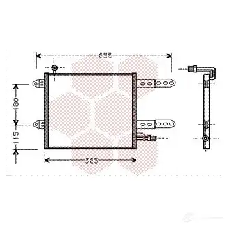 Радиатор кондиционера VAN WEZEL 2KTC7OT 481691 60 585150 58005150 изображение 0