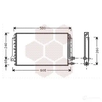 Радиатор кондиционера VAN WEZEL 485032 QCZXK3 6074 5024 74005024
