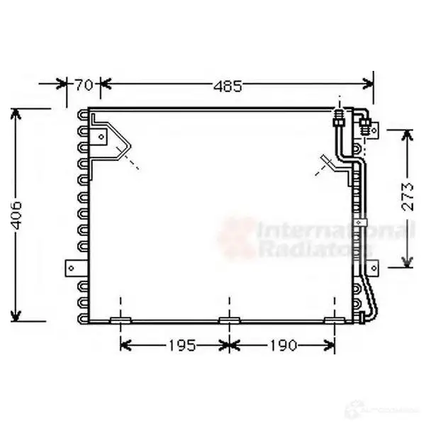 Радиатор кондиционера VAN WEZEL XP3KAP5 60 065182 06005182 1423214566
