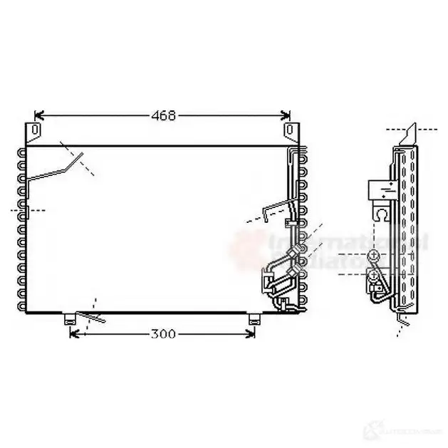 Радиатор кондиционера VAN WEZEL 1423214567 6 0065197 YZ0Q3 06005197