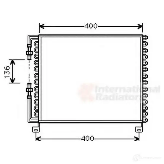 Радиатор кондиционера VAN WEZEL 2XS1DM0 1423214285 01005059 6001505 9 - Изображение 1