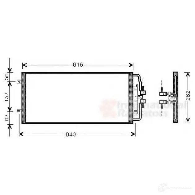 Радиатор кондиционера VAN WEZEL RB20FF4 37005302 603 75302 472259