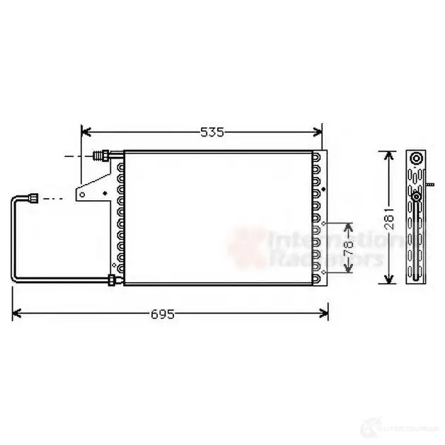Радиатор кондиционера VAN WEZEL 1423214782 U9HWBS 60 095097 09005097