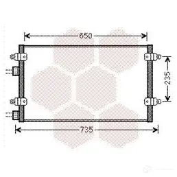 Радиатор кондиционера VAN WEZEL 484982 73005094 60735 094 0SKDWH