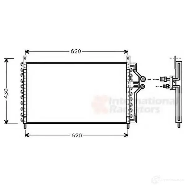 Радиатор кондиционера VAN WEZEL 1423216487 H87CJ 37005226 603 75226 изображение 0