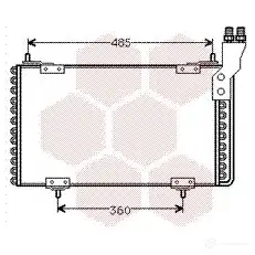 Радиатор кондиционера VAN WEZEL 6 0095096 460241 09005096 KPE74CX