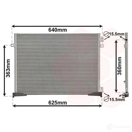 Радиатор кондиционера VAN WEZEL 43005400 I34PIPV 476174 6043540 0