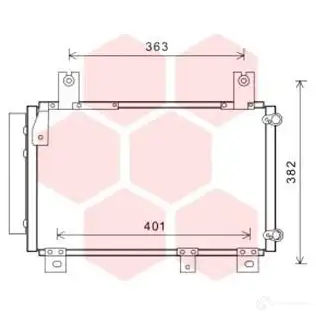 Радиатор кондиционера VAN WEZEL 11005067 461593 JR4CUCJ 6 0115067