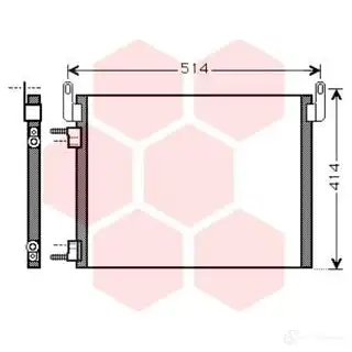 Радиатор кондиционера VAN WEZEL 6037 5587 37005587 472290 PUXWTY