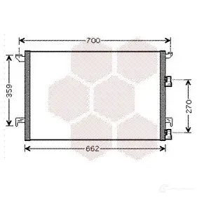 Радиатор кондиционера VAN WEZEL 6 0475060 478183 47005060 CK09B9 изображение 0