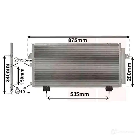 Радиатор кондиционера VAN WEZEL 53005281 2MJVLDO 60 535281 479826