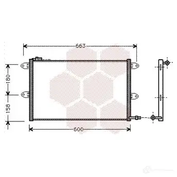 Радиатор кондиционера VAN WEZEL 6058 5144 AL8MX7 58005144 481688