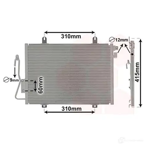 Радиатор кондиционера VAN WEZEL 43005232 OYV1QK 476138 604352 32 изображение 0