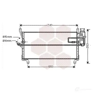 Радиатор кондиционера VAN WEZEL VXLMWCS 60 175177 17005177 463397