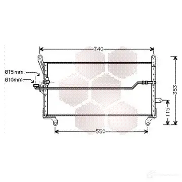 Радиатор кондиционера VAN WEZEL 463399 MO88I 17005179 6017517 9
