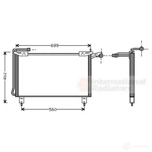 Радиатор кондиционера VAN WEZEL 485647 VNL9I6C 60 775019 77005019