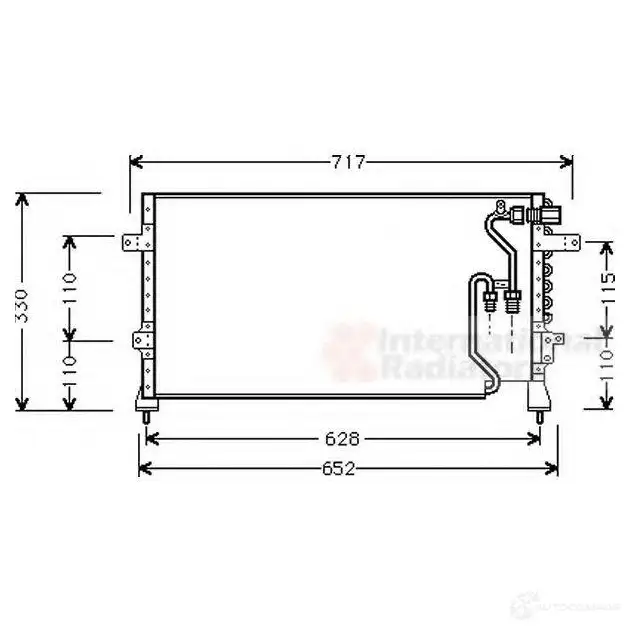 Радиатор кондиционера VAN WEZEL 6 0255082 25005082 1423215666 T5DB2 изображение 0