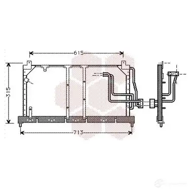 Радиатор кондиционера VAN WEZEL 603752 24 472245 37005224 088JXAJ изображение 0