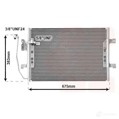 Радиатор кондиционера VAN WEZEL ZS50U1L 603053 30 468746 30005330 изображение 0