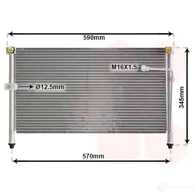 Радиатор кондиционера VAN WEZEL 467492 RX2XYPH 602 75112 27005112
