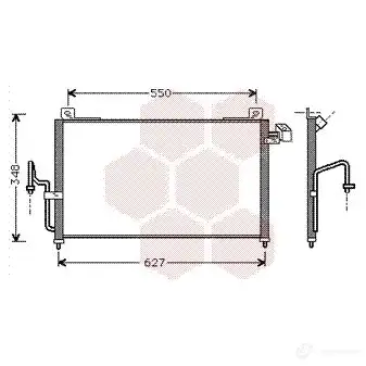 Радиатор кондиционера VAN WEZEL 6027 5147 F9PS9XE 467500 27005147 изображение 0