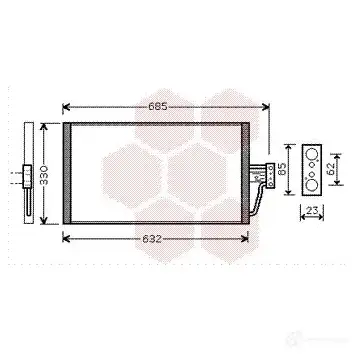 Радиатор кондиционера VAN WEZEL 06005254 5NGYJL 458092 600 65254 изображение 0