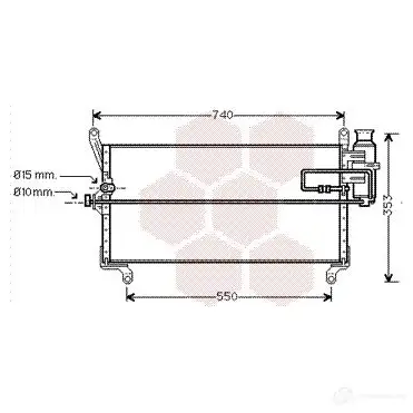 Радиатор кондиционера VAN WEZEL 17005168 QSQQ06F 463391 6017516 8 изображение 0