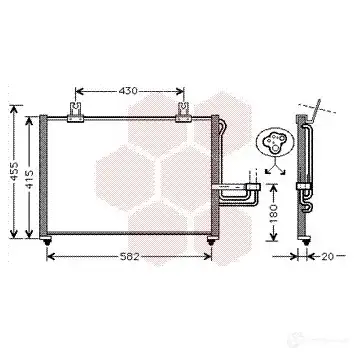 Радиатор кондиционера VAN WEZEL 83005026 AJ5VJ 487088 608 35026
