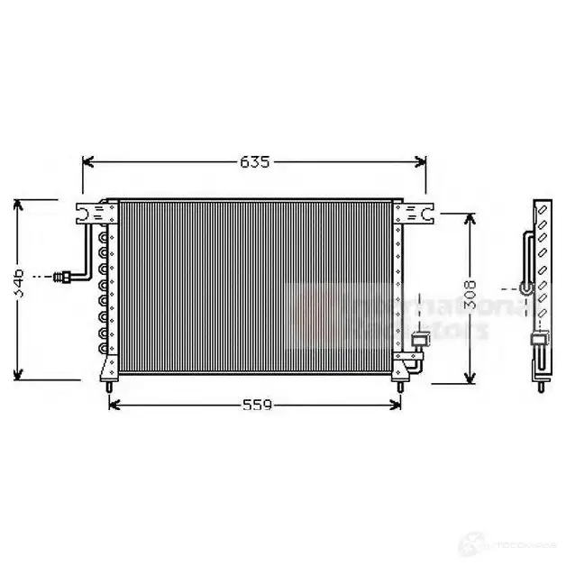 Радиатор кондиционера VAN WEZEL 82005046 1423217795 49I8E 608 25046