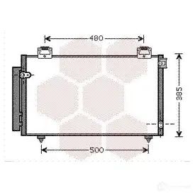 Радиатор кондиционера VAN WEZEL 6 0535408 V9F9T6 53005408 479845