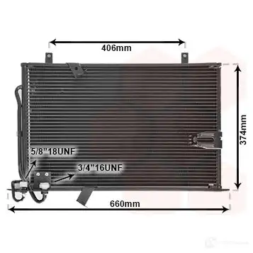 Радиатор кондиционера VAN WEZEL LL6JJJ6 06005184 458082 6 0065184