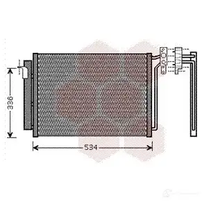 Радиатор кондиционера VAN WEZEL 60 065281 I2RGKJV 458097 06005281 изображение 0