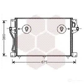 Радиатор кондиционера VAN WEZEL 59005077 484511 YFMG1R 605950 77