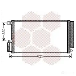 Радиатор кондиционера VAN WEZEL 01005115 455559 F9OSH 6001511 5