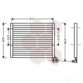 Радиатор кондиционера VAN WEZEL 17005156 AVK1Y6 60175 156 463389 изображение 0