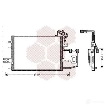 Радиатор кондиционера VAN WEZEL EEH5D 76005015 485095 6076 5015